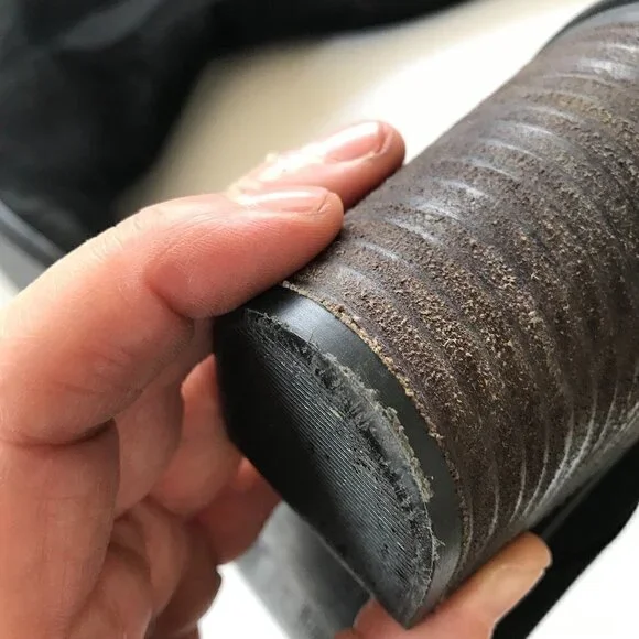 BUENO Black Nubuck Suede Knee-High Stacked Heel Almond Toe Slip-on Elastic EU 39 - Picture 14 of 16